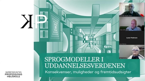 Thumbnail for Webinar om ChatGPT som mulighed og udfordring i vores uddannelse