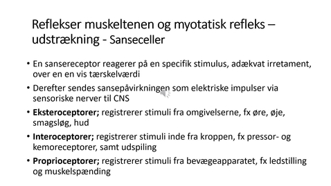 Thumbnail for reflekser muskeltenen og myotatisk refleks - udstrækning - med speak