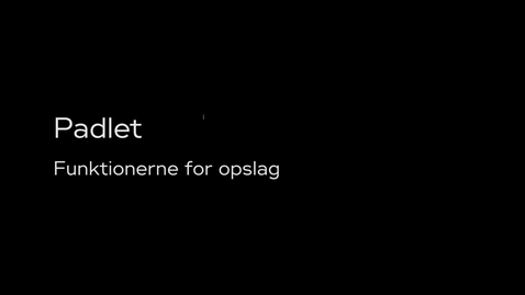 Thumbnail for Padlet - Funktionerne for opslag
