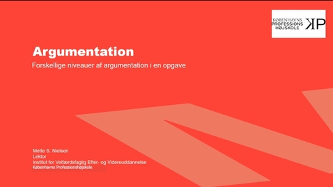 Thumbnail for argumentation - mette nielsen.mp4