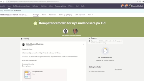 Thumbnail for Navigation i Itslearning - Kompetenceforløb for nye undervisere på TPI