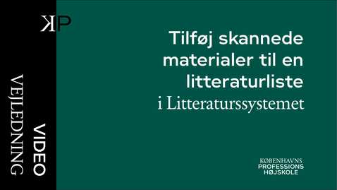 Thumbnail for Tilføj skannede materialer