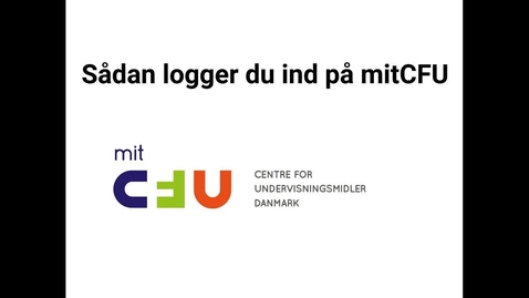 Thumbnail for Sådan logger du ind på mitCFU
