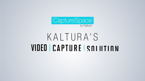 Thumbnail for Kaltura CaptureSpace