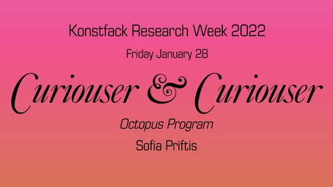 Thumbnail for FRIDAY  1 Sofia Priftis