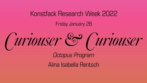 Thumbnail for FRIDAY 3 Alina Isabella Rentsch