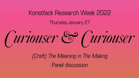Thumbnail for THURSDAY 4 Panel discussion