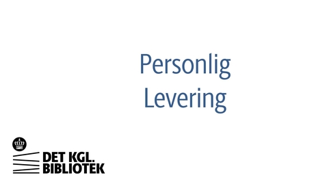 Thumbnail for Personlig levering af bestilte bøger