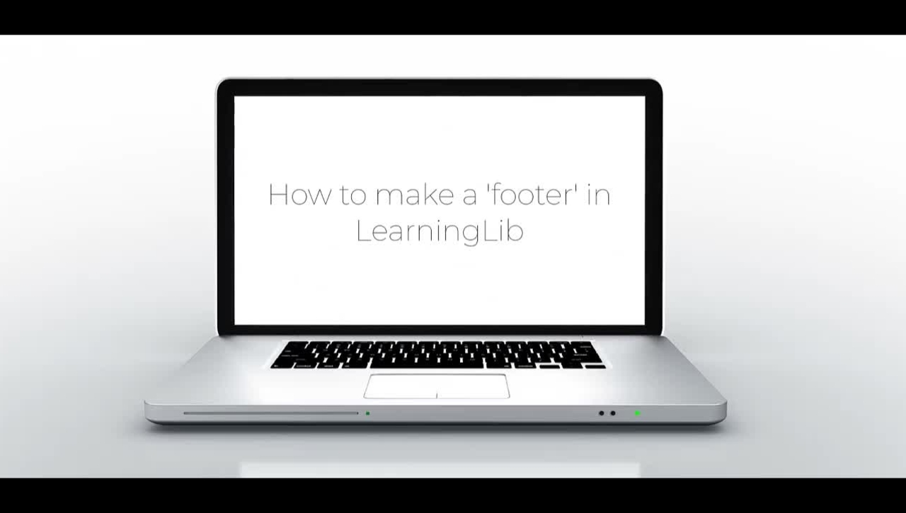 Hvordan laver man en 'footer' til et LearningLib element