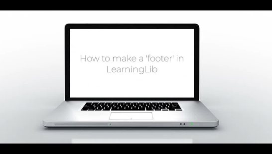 Hvordan laver man en 'footer' til et LearningLib element