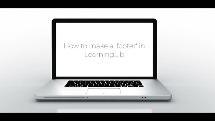 Hvordan laver man en 'footer' til et LearningLib element