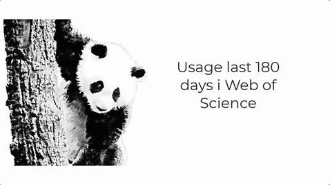 Thumbnail for Usage Last 180 Days i Web of Science 