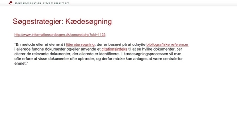 Thumbnail for søgeprocessen del 3 Kædesøgning