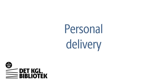 Thumbnail for Personal delivery of requests