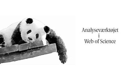 Thumbnail for Analyseværktøjet  i Web of Science