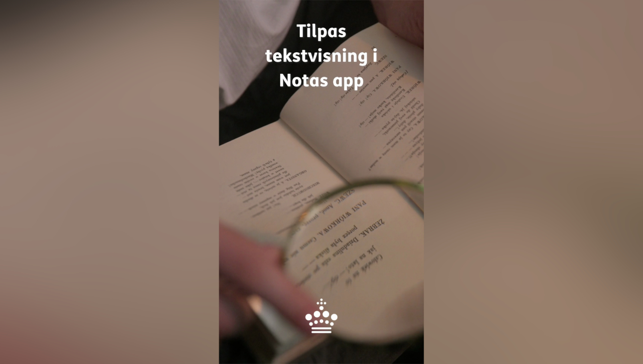 Nota Short - Tilpas tekstvisning i Notas app