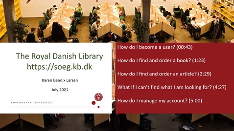 Thumbnail for Biblioteksystemet soeg.kb.dk July 2021 - engelsk.mp4