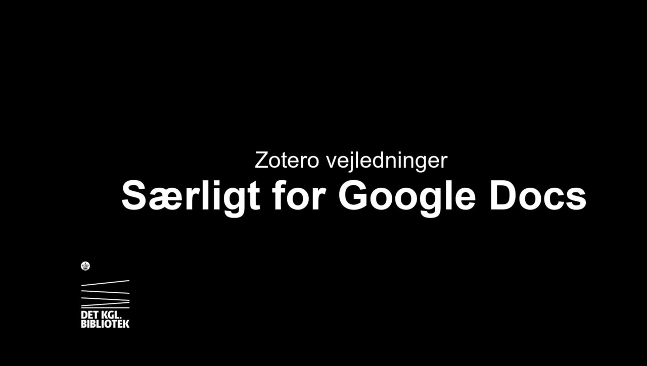5.  Særligt for Google Docs