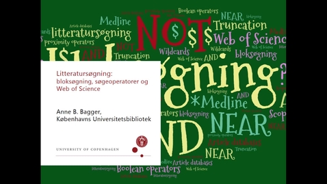Thumbnail for Intro til bloksøgning og søgning i web of science