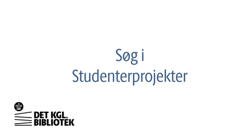 Thumbnail for Søg i Studenterprojekter