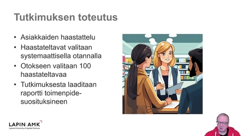 Thumbnail for Esimerkki kvantitatiivisen tutkimuksen prosessista: tavaratalon palvelutason tutkiminen