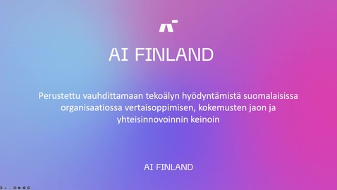 Thumbnail for Tekoälyn uusia mahdollisuuksia palvelualalla – Nico Salmela (video)