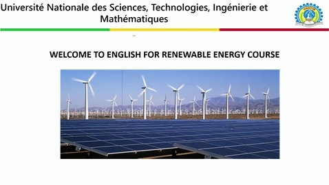 Thumbnail for English for Renewable Energy course: Wind energy