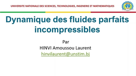Thumbnail for Capsule vidéo  sur Dynamique des fluides parfaits incompressibles