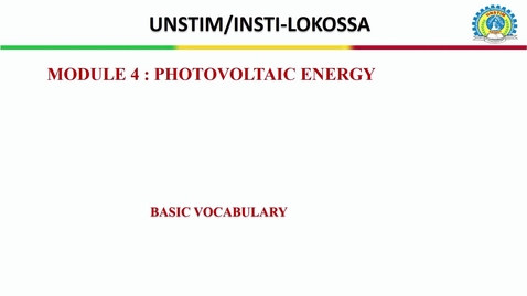 Thumbnail for English Vocabulary for Photovoltaic Energy 
