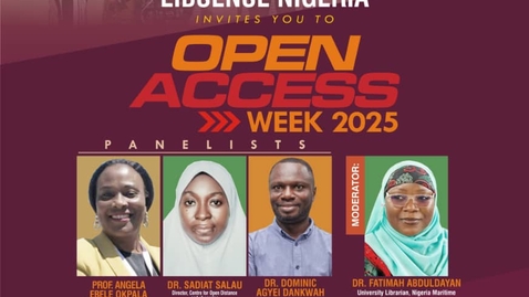 Thumbnail for LIBSENSE ECR Nigeria Open Access Week 2025