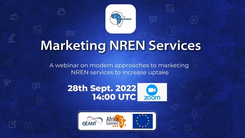 Thumbnail for #Webinar on Service #Marketing for #Research and #Education Networks