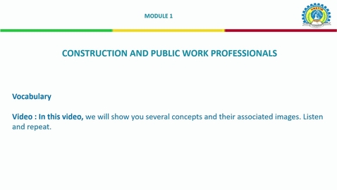 Thumbnail for Construction and public work professionnals vocabylary