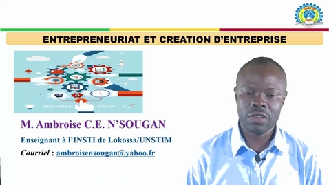 Thumbnail for Cours d'entrepreneuriat et création d'entreprise ; Entreprise, son environnement et ses fonctions