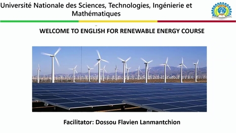 Thumbnail for English for Renewable Energy and Rural Development course