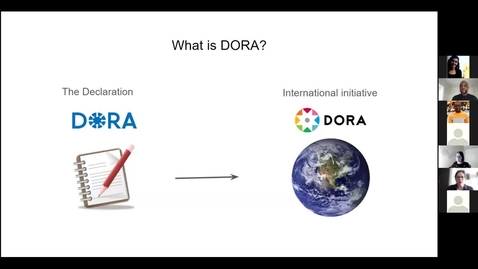 Thumbnail for LIBSENSE and DORA webinar on research assessment