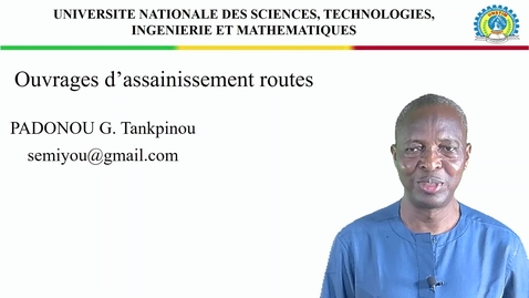 Thumbnail for Cours d'ouvrages d'assainissement routiers: Dimensionnement des buses et dalots