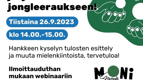 Thumbnail for Lisää osaamista järjestöjongleeraukseen (ti 26.9.2023 klo 14.00.-15.15.)