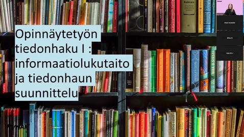 Thumbnail for Opinnäytetyön tiedonhaku I : informaatiolukutaito ja tiedonhaun suunnittelu. Syksy 2025.