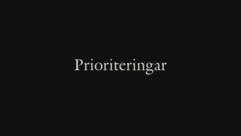 Thumbnail for Film om etik i vården. Del 3: Prioriteringar