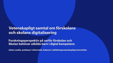 Thumbnail for Röster från dagen – Johan Lundin