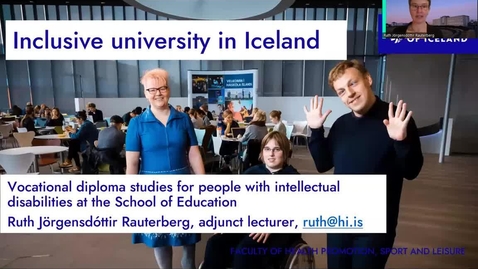 Thumbnail for Support for students with intellectual disabilities at the University of Iceland