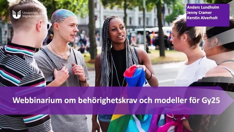 Thumbnail for Behörighetskrav och modeller för Gy25 (för lärosätespersonal)