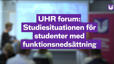 Thumbnail for Studiesituationen för studenter med funktionsnedsättning