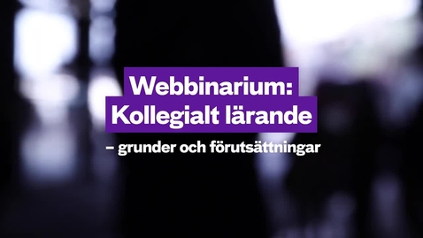Thumbnail for Kollegialt lärande – grunder och förutsättningar