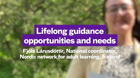 Thumbnail for Lifelong guidance opportunities and needs - Fjóla Lárusdóttir