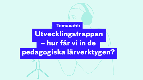 Thumbnail for Temacafé: Utvecklingstrappan – hur får vi in de pedagogiska lärverktygen 