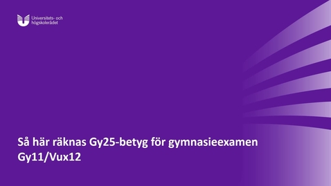 Thumbnail for Så här räknas Gy25-betyg för gymnasieexamen Gy11/Vux12