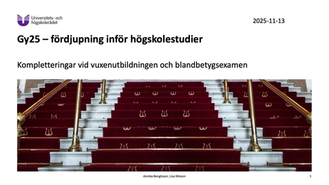 Thumbnail for Gy25 – fördjupning inför högskolestudier