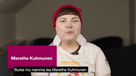 Thumbnail for Merethe om sitt hjärtespråk nordsamiska (davvisámegiella) - textad på nordsamiska