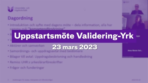 Thumbnail for Uppstartsmöte Validering-Yrk 2023